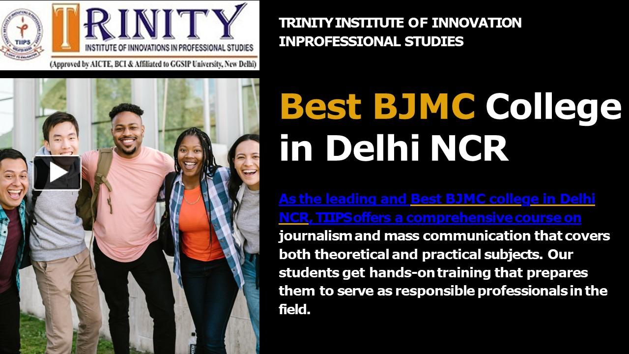 PPT – Best BJMC College In Delhi NCR PowerPoint Presentation | Free To ...