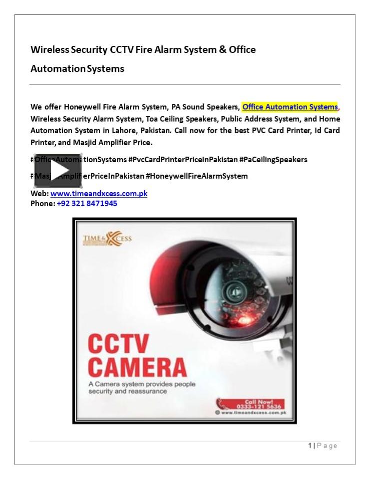 PPT – Wireless Security CCTV Fire Alarm System & Office Automation ...