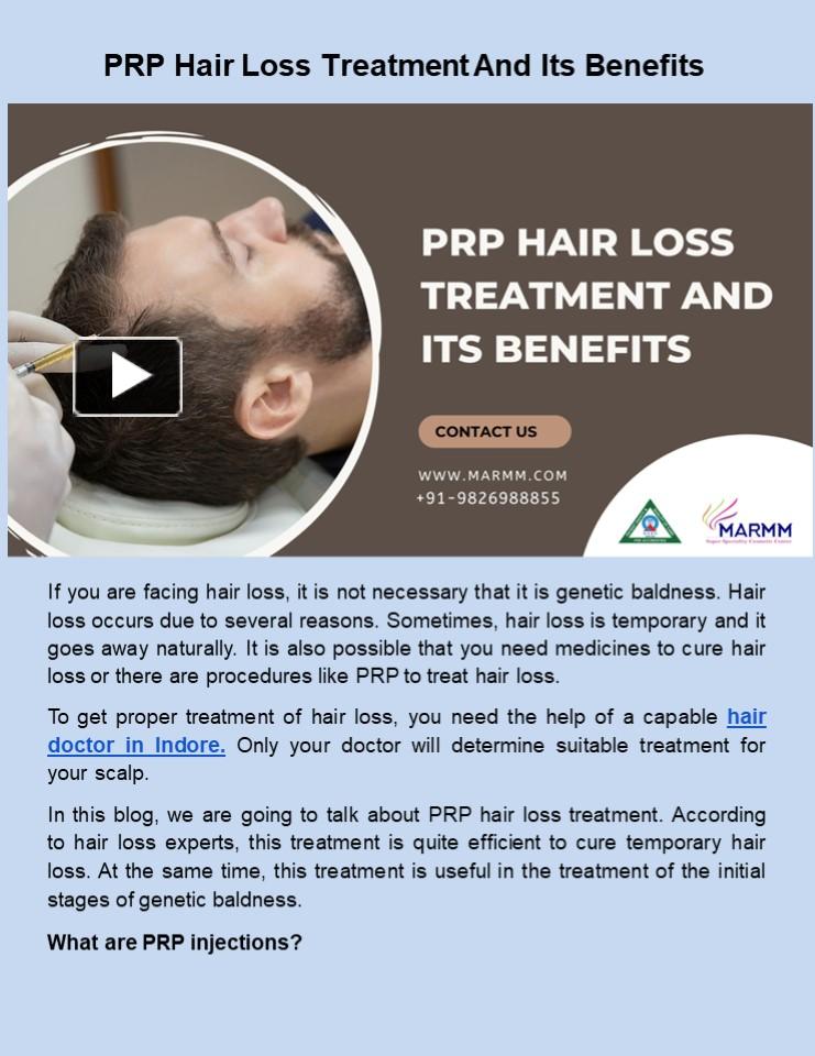 PPT PRP Hair Loss Treatment And Its Benefits PowerPoint Presentation