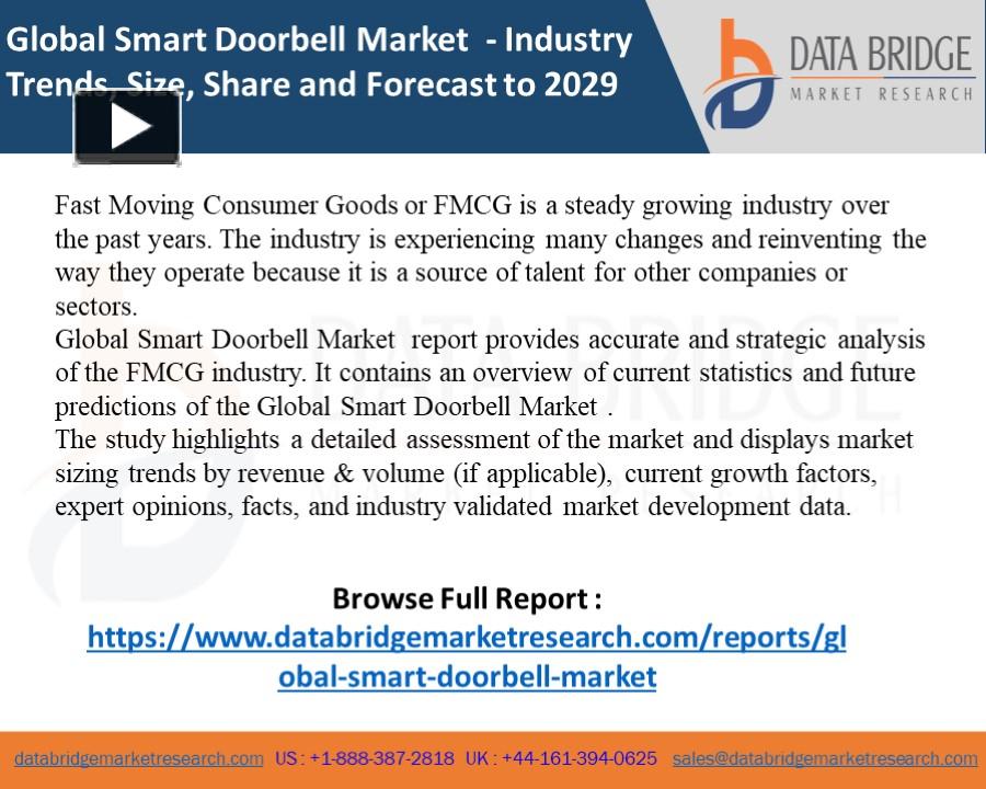 PPT – Smart Doorbell Market| Increasing Demand For Smart Locks To Boost ...