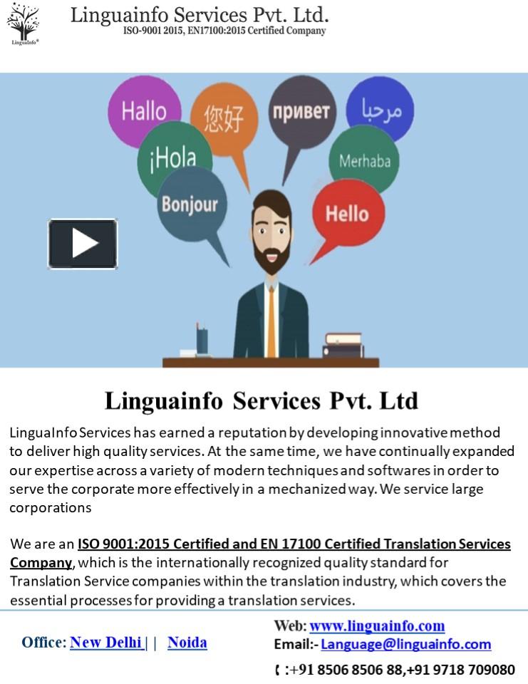 Ppt Certified Language Translation Company In Indialinguainfo Powerpoint Presentation Free 8583