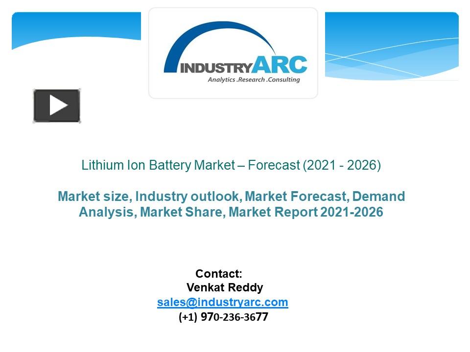 PPT – Lithium Ion Battery Market- Global Opportunity Analysis ...