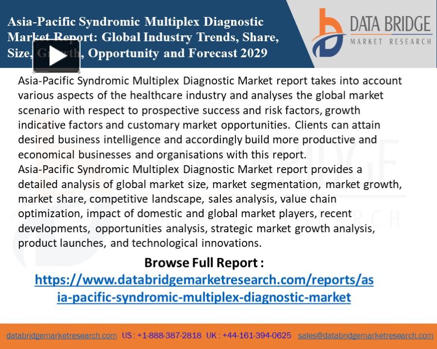 Ppt Asia Pacific Syndromic Multiplex Diagnostic Market Trends And