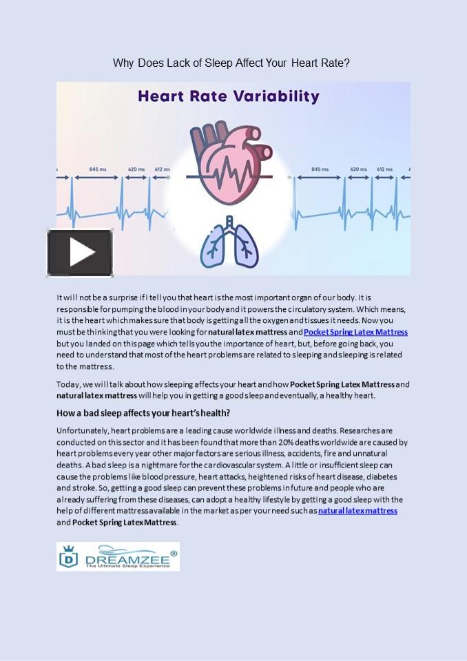 Ppt Why Does Lack Of Sleep Affect Your Heart Rate Powerpoint