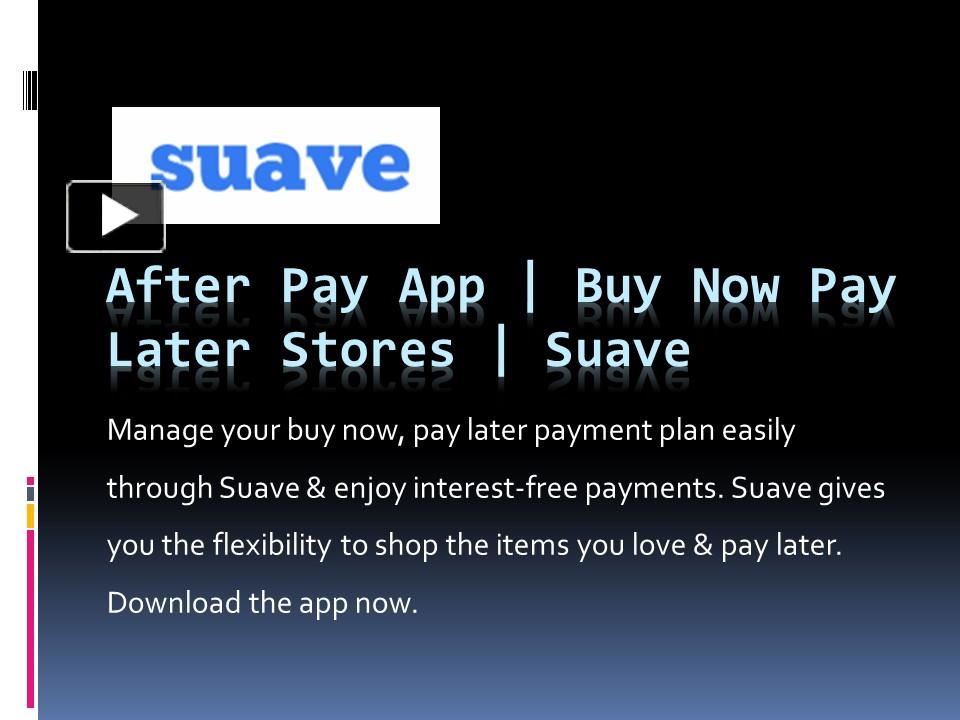 PPT – After Pay App | Buy Now Pay Later Stores | Suave PowerPoint ...