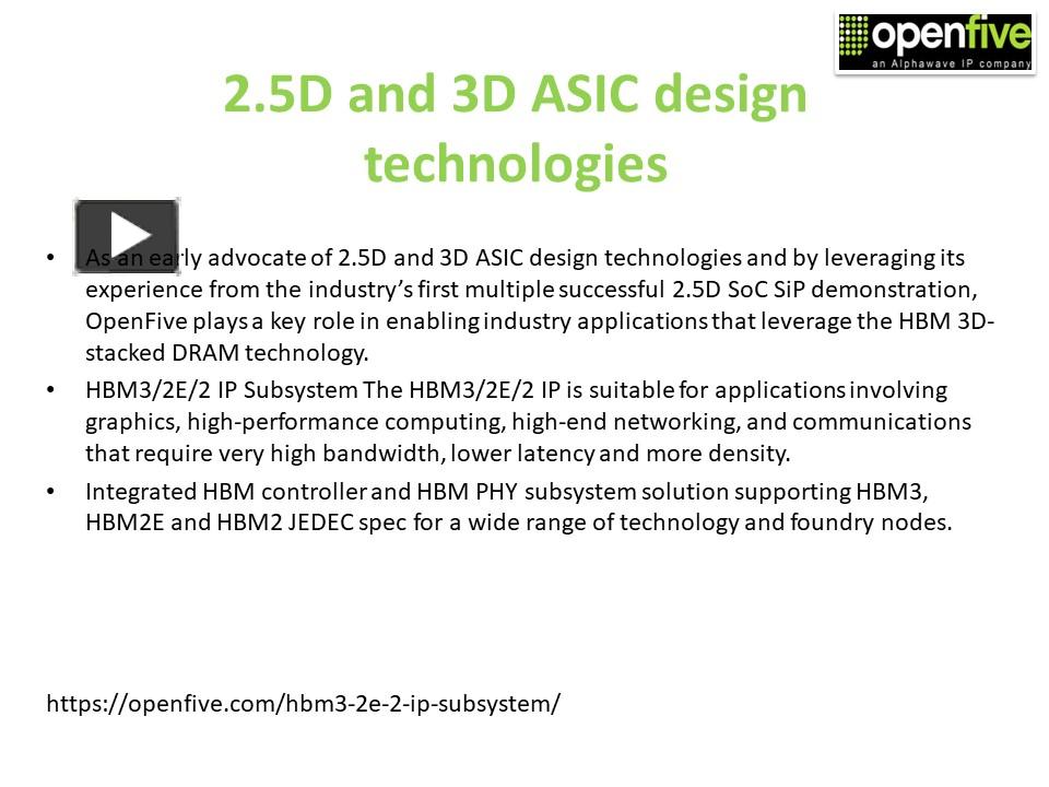 Ppt 2 5d And 3d Asic Design Technologies 2 5d Soc Sip Hbm 3d Stacked Dram Technology