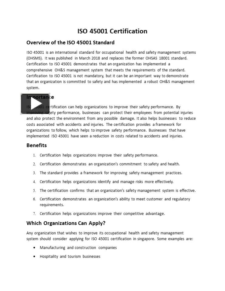 PPT ISO 45001 Internal Auditor Training Course PowerPoint