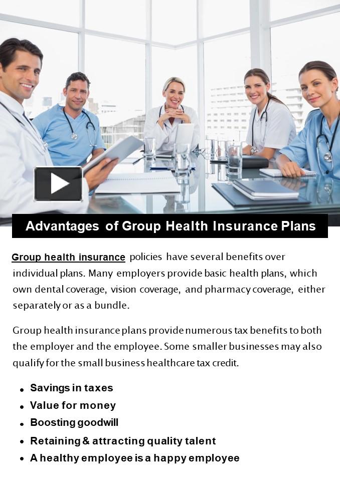 Ppt Advantages Of Group Health Insurance Plans Powerpoint Presentation Free To Download Id 5956