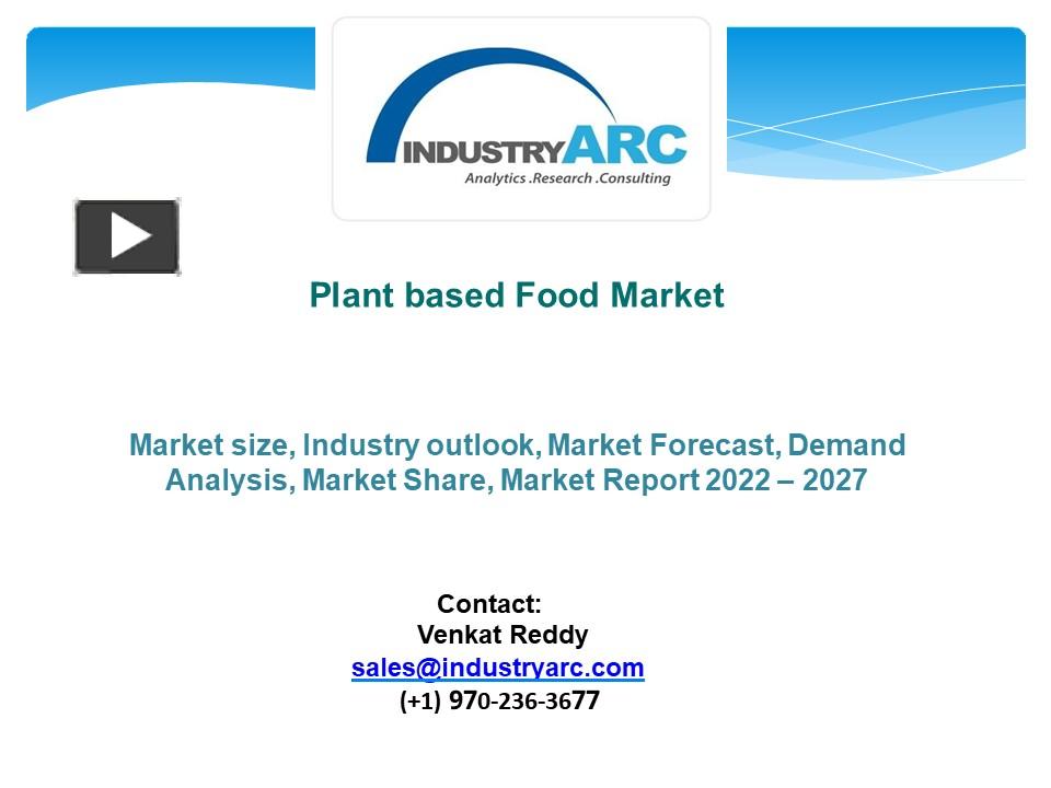 Ppt Plant Based Food Market Forecast 2022 2027 Powerpoint