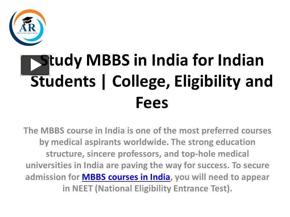 PPT – MBBS In India PowerPoint Presentation | Free To Download - Id ...