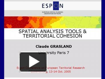 Ppt Spatial Analysis Tools Powerpoint Presentation Free To View