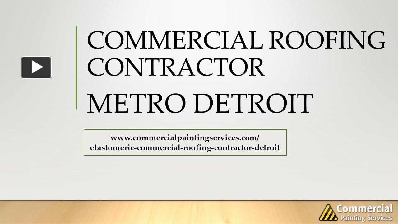 PPT – Commercial Roofing Detroit Metro Contractor PowerPoint ...