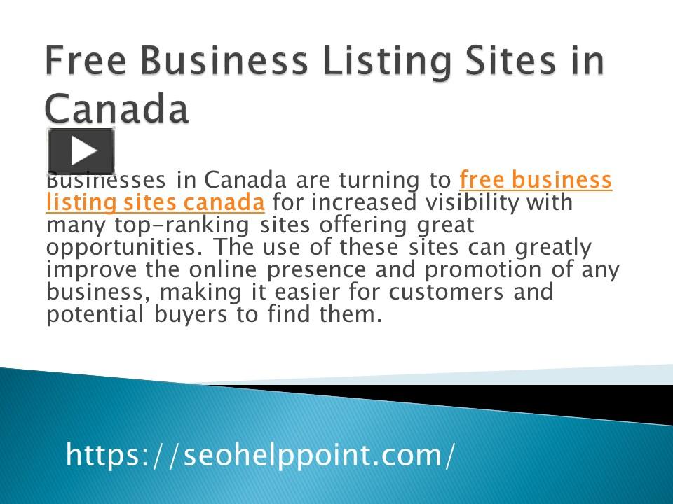 PPT – Free Business Listing Sites In Canada PowerPoint Presentation ...