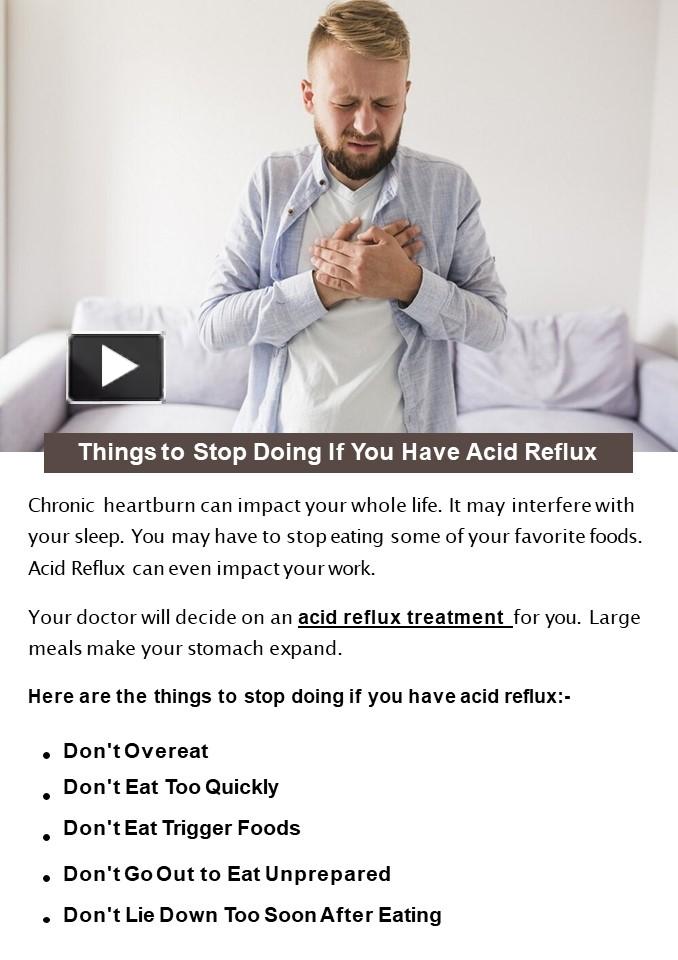 Ppt Things To Stop Doing If You Have Acid Reflux Powerpoint