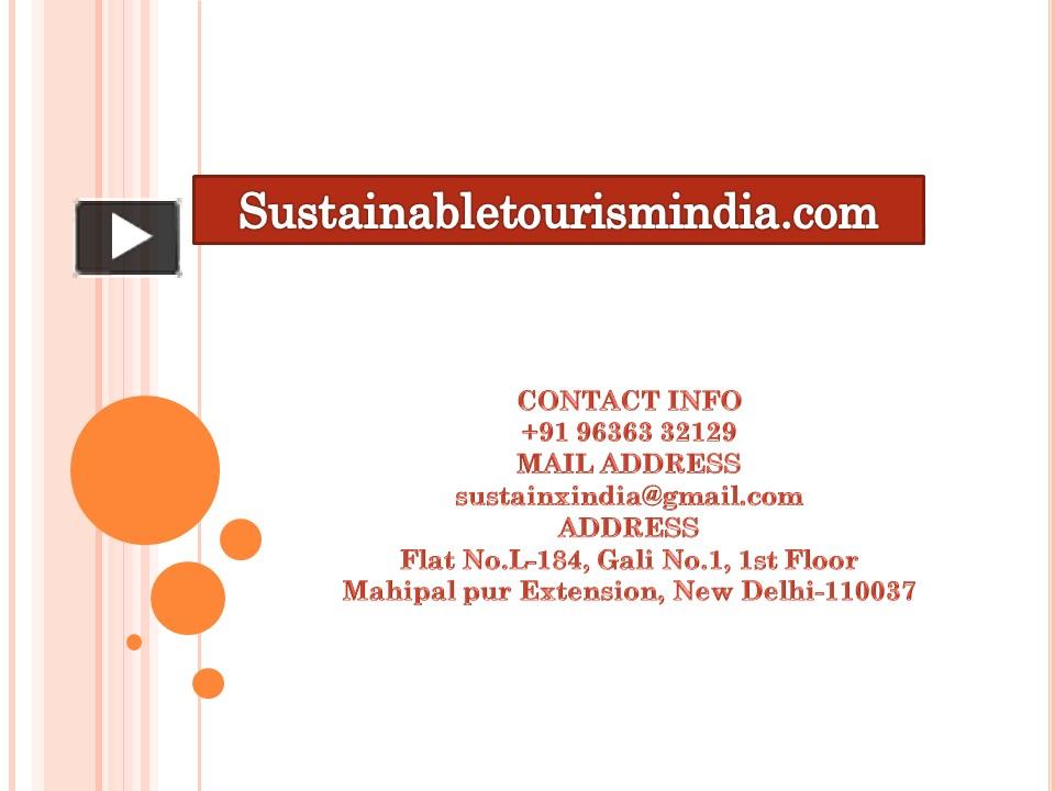 PPT – Sustainable Tourism In India PowerPoint Presentation | Free To ...