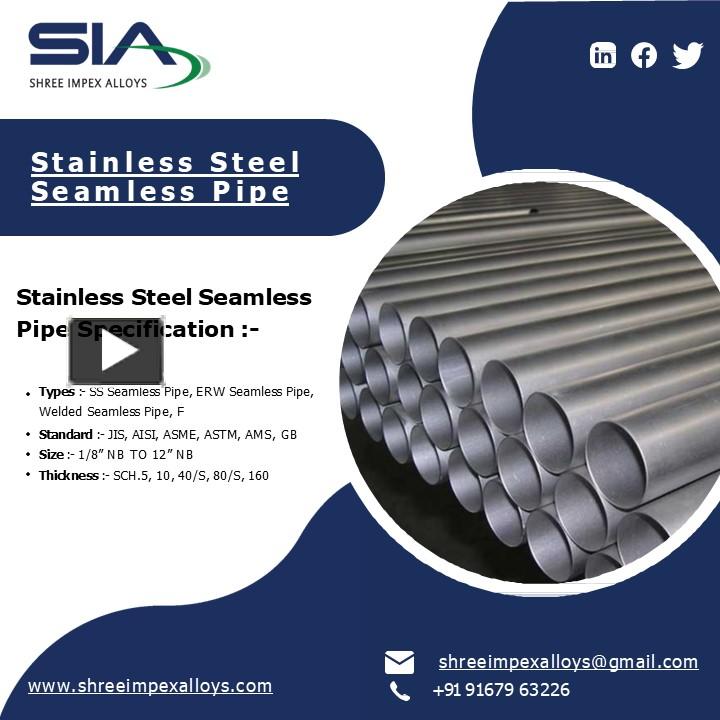 PPT Stainless Steel Seamless Pipe Stainless Steel304 Seamless Pipe