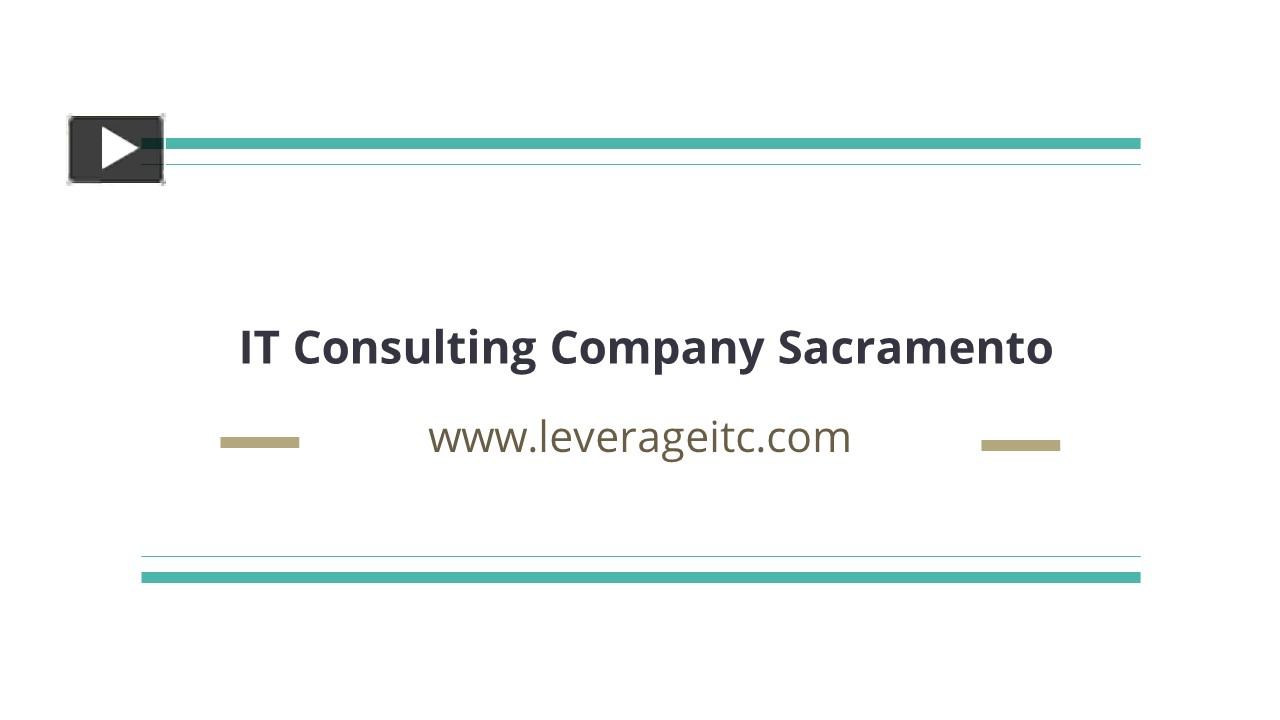 Ppt Leverage Itc It Consulting Company Sacramento Powerpoint