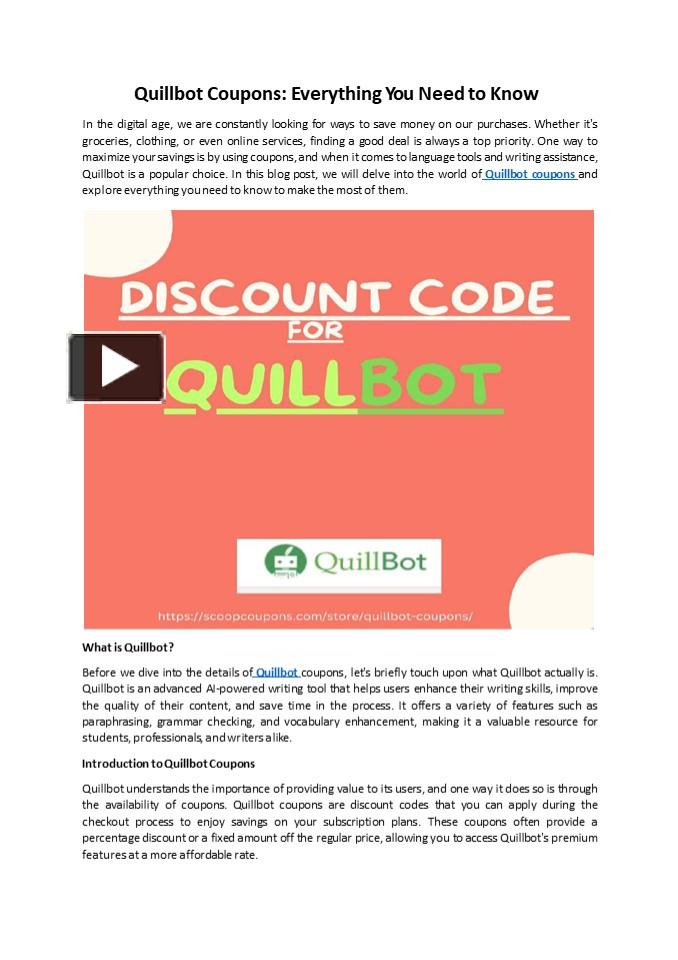 PPT Quillbot Promo Code Everything Need To Know PowerPoint