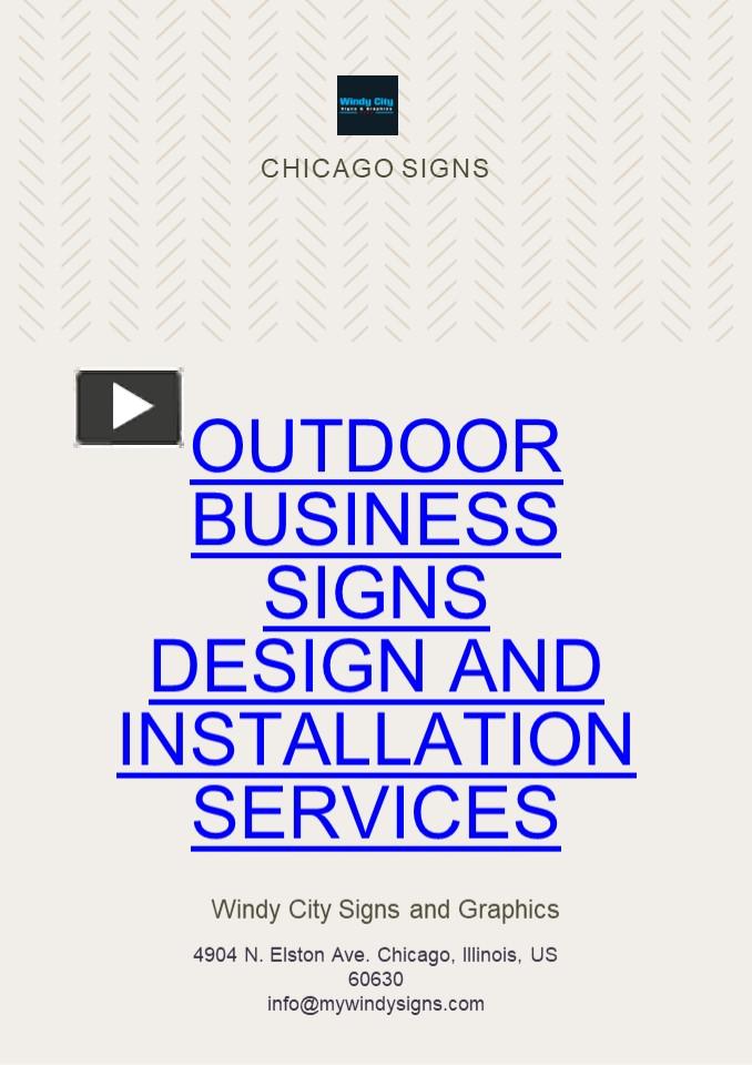 PPT Outdoor Business Signs Design And Installation Services