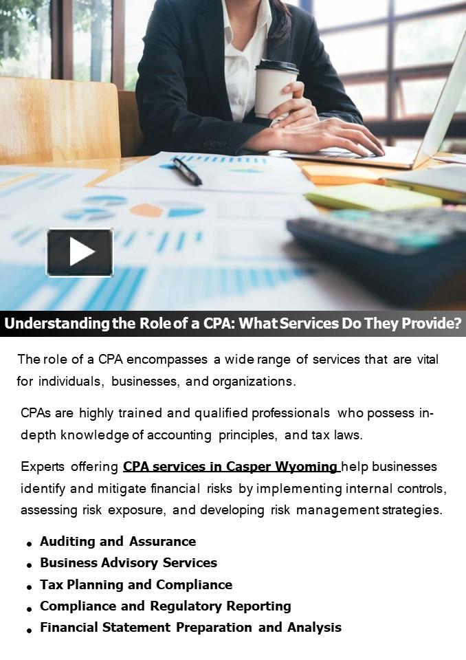 Ppt Understanding The Role Of A Cpa What Services Do They Provide