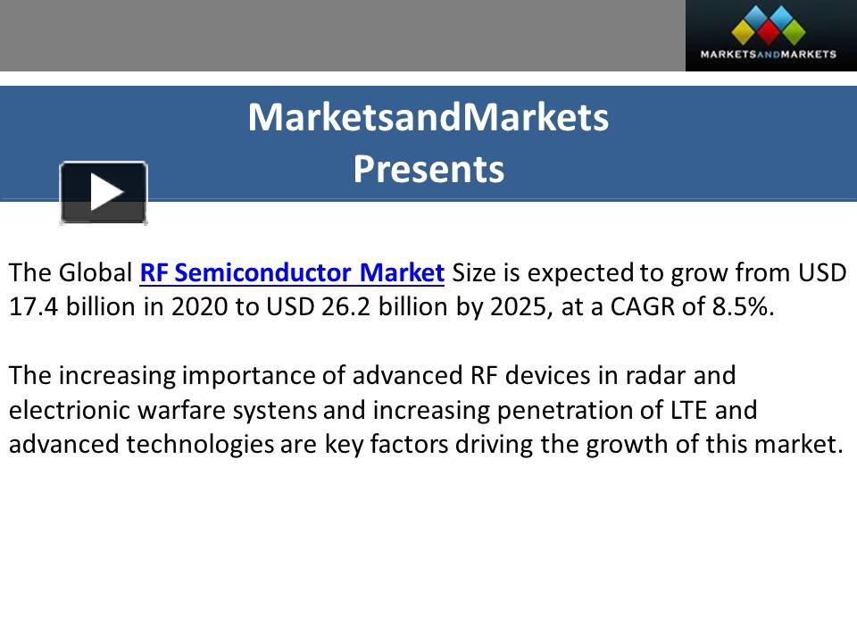 PPT Advancements in RF Semiconductor Market Charting the Path to a