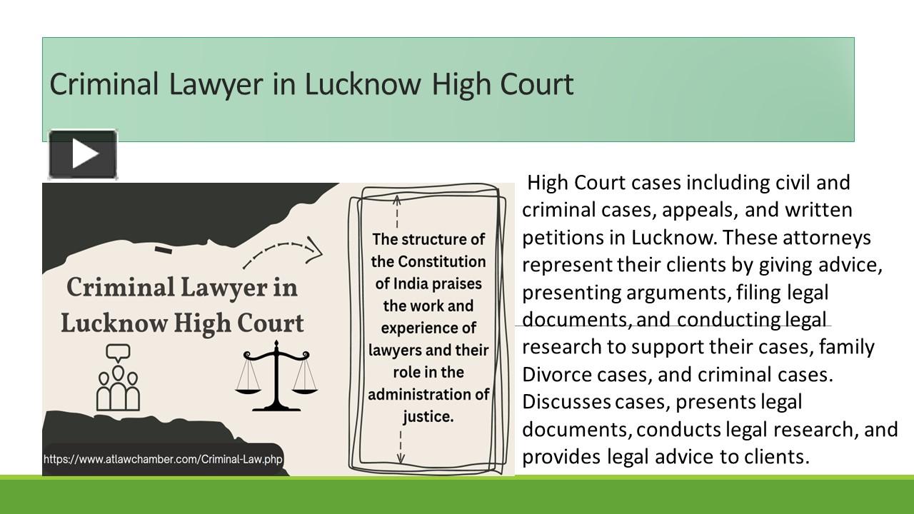 Ppt Criminal Lawyer In Lucknow High Court 1 Powerpoint Presentation Free To Download Id 6307