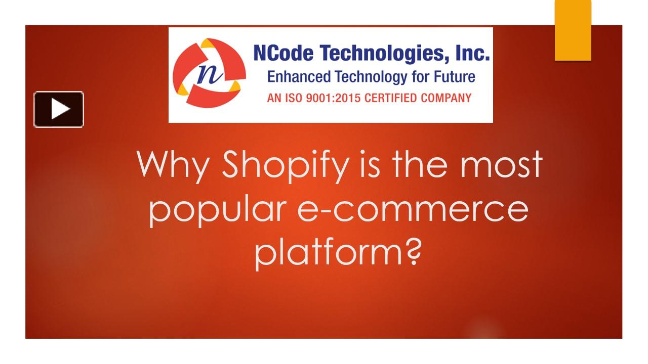 PPT Why Shopify Is The Most Popular E Commerce Platform PowerPoint