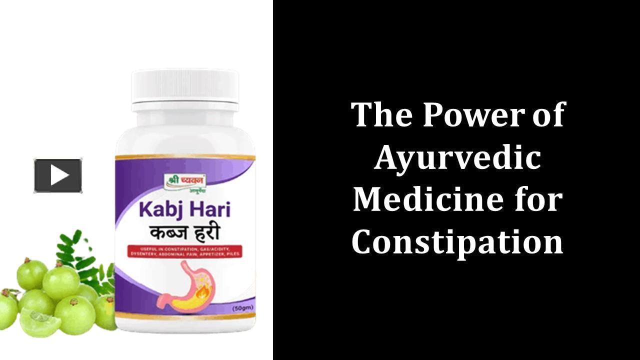 Ppt Constipation Treatment In Ayurveda Powerpoint Presentation Free