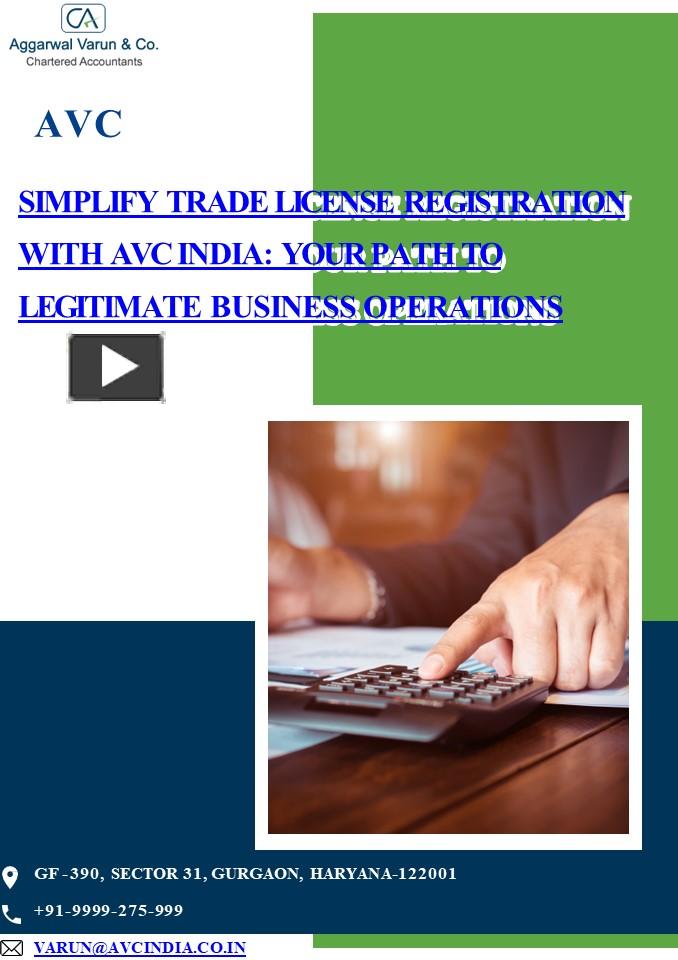 PPT Simplify Your Trade License Registration With AVC India