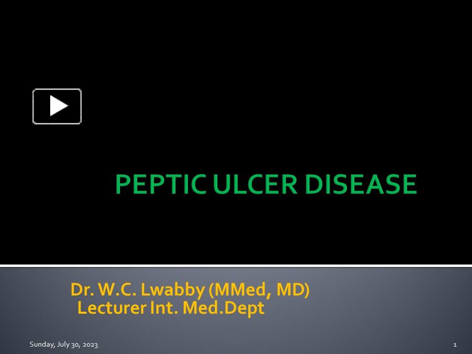 Ppt Peptic Ulcer Disease Powerpoint Presentation Free To Download Id 9745a0 Ztvkm