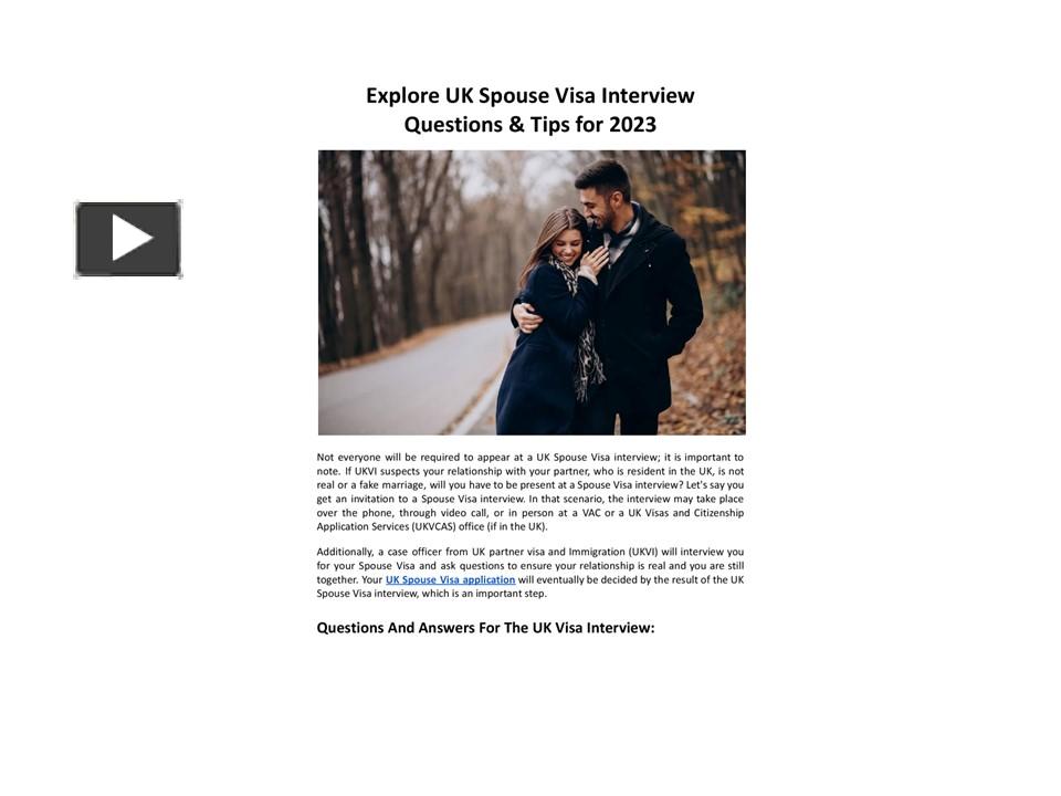 PPT – Explore UK Spouse Visa Interview Questions And Tips For 2023 - My ...