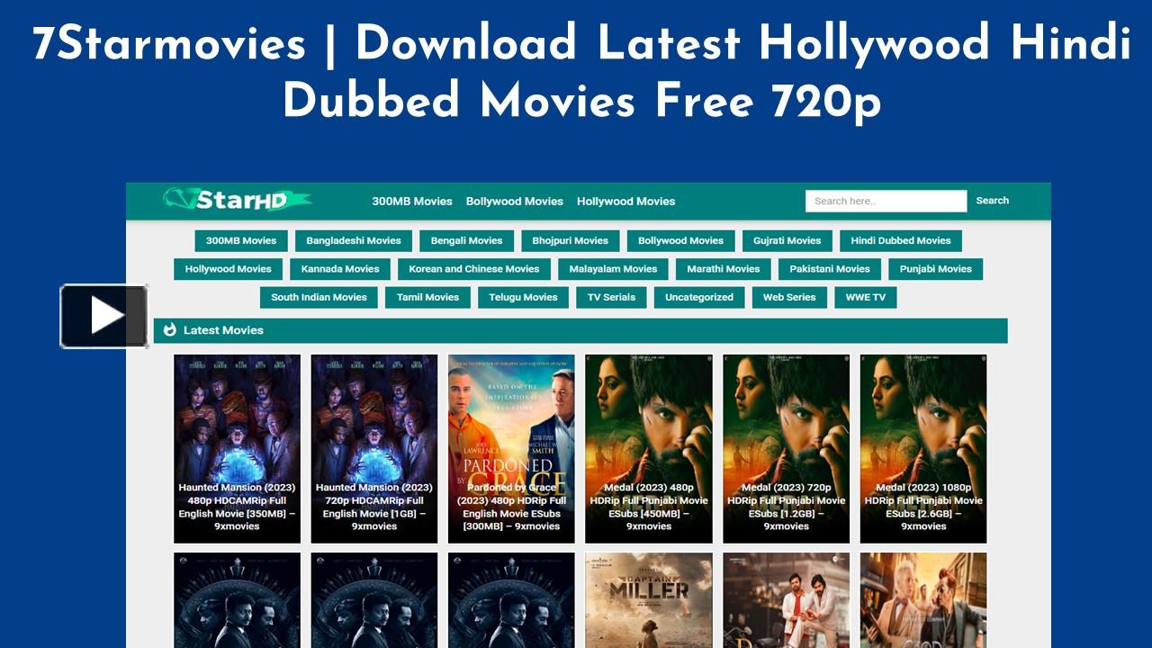 PPT 7Starmovies Download Latest Hollywood Hindi Dubbed Movies