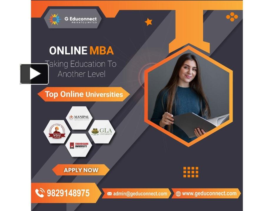 Ppt Online Mba Course In India Eligibility Documentation Fees