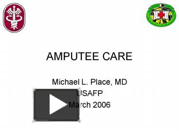 Ppt Amputee Care Powerpoint Presentation Free To View Id E Nja Z