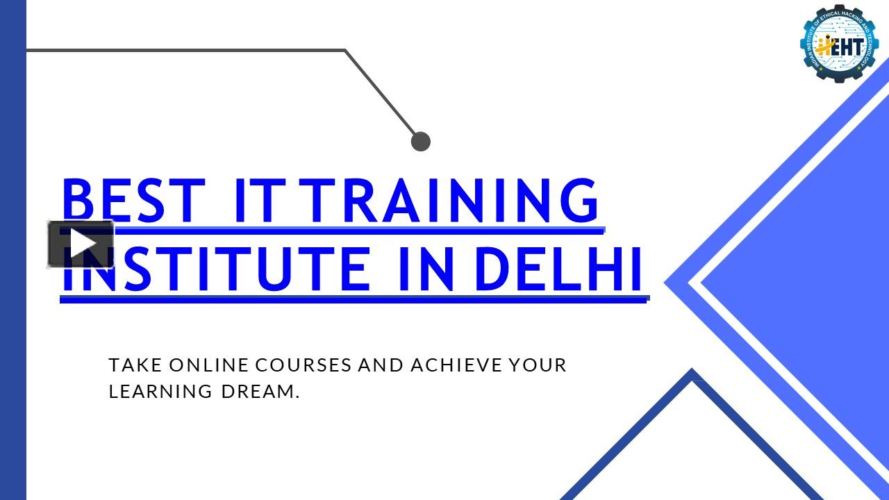 PPT Best It Training Institute In Delhi PowerPoint Presentation