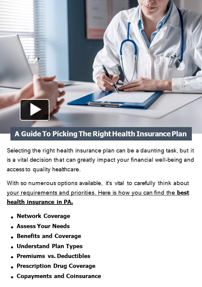 Ppt A Guide To Picking The Right Health Insurance Plan Powerpoint Presentation Free To