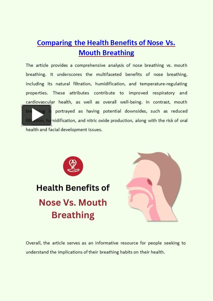 Ppt Comparing The Health Benefits Of Nose Vs Mouth Breathing