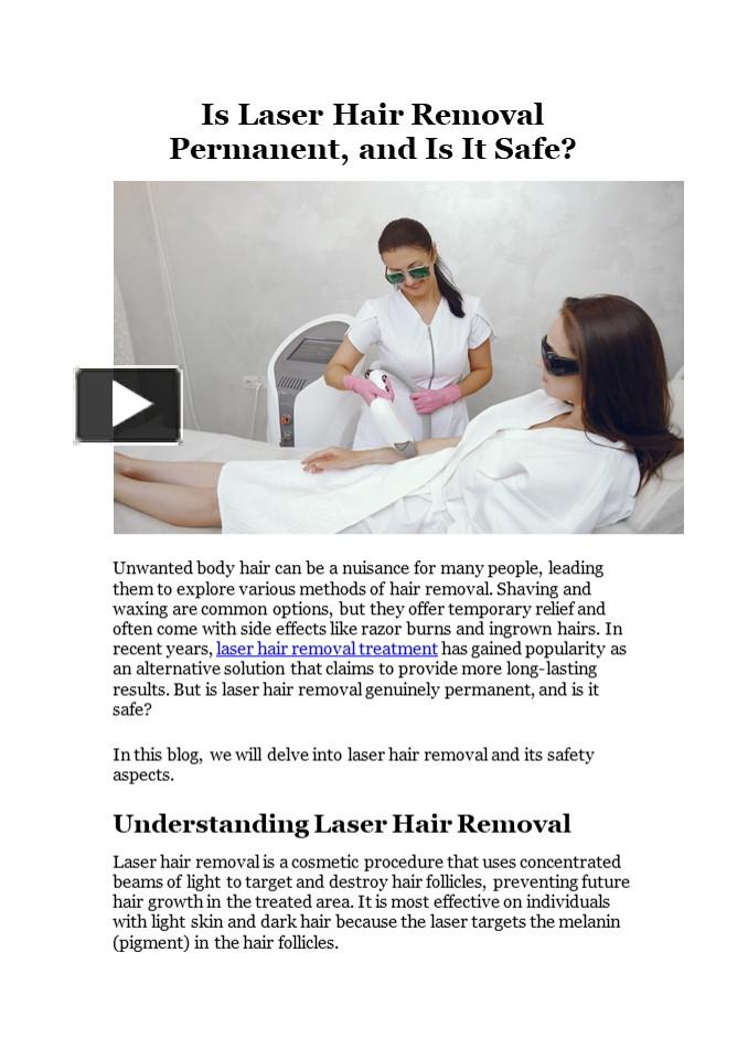 Ppt Is Laser Hair Removal Permanent And Is It Safe Powerpoint Presentation Free To 5195