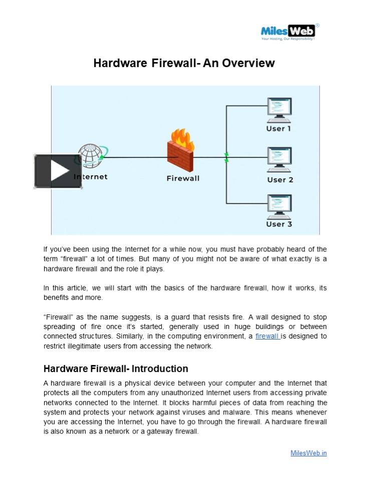 PPT – Hardware Firewall- An Overview PowerPoint Presentation | Free To ...