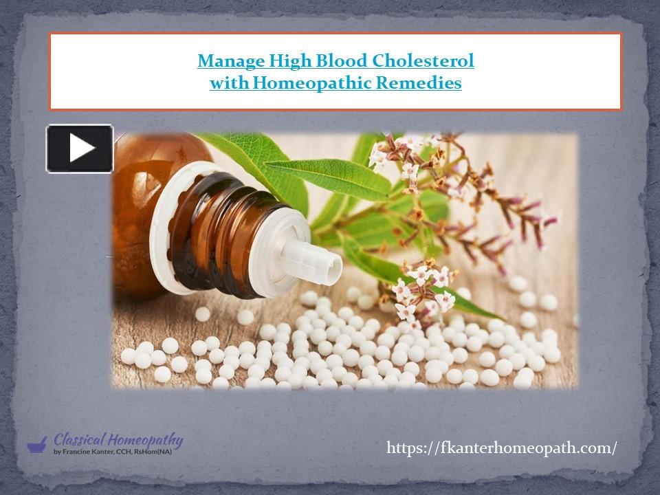 PPT – Manage High Blood Cholesterol With Homeopathic Remedies ...