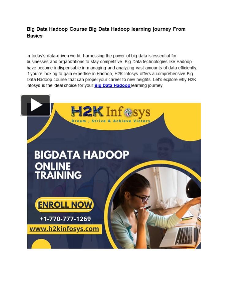 PPT – Big Data Hadoop Course Big Data Hadoop Learning Journey From ...