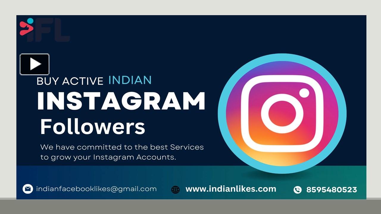 PPT Buy Active Indian Instagram Followers IndianLikes PowerPoint