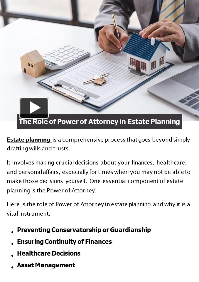 PPT The Role Of Power Of Attorney In Estate Planning PowerPoint