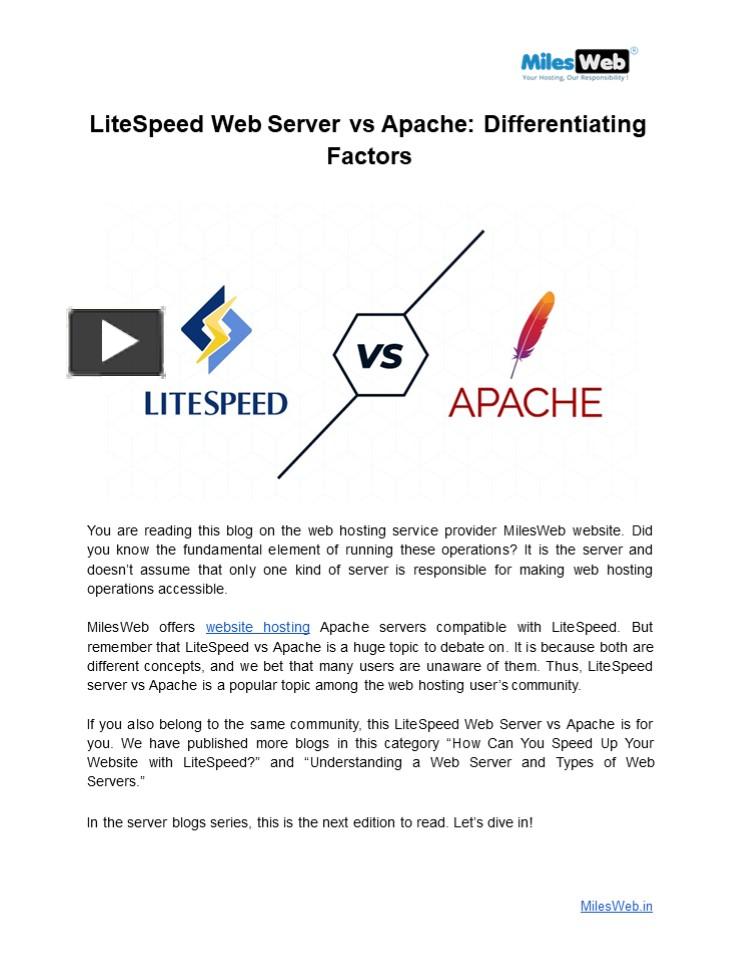 PPT – LiteSpeed Web Server Vs Apache_ Differentiating Factors ...