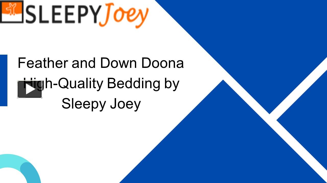 PPT Feather and Down Doona HighQuality Bedding by Sleepy Joey