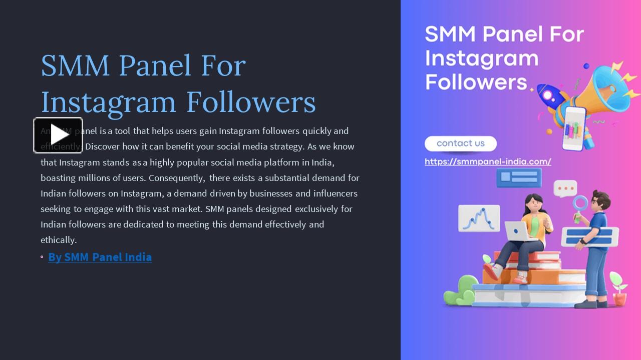 PPT – Gain Your Social Media Reach With SMM Panel Instagram Indian ...