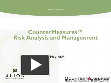 PPT – CounterMeasures Risk Analysis And Management PowerPoint ...