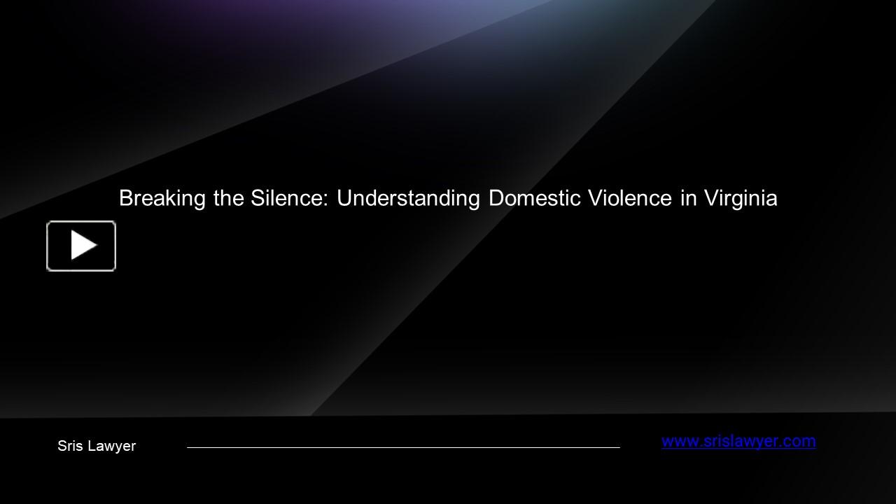 Ppt Breaking The Silence Understanding Domestic Violence In Virginia