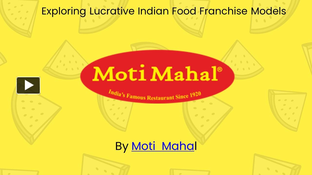 Ppt Exploring Lucrative Indian Food Franchise Models Powerpoint