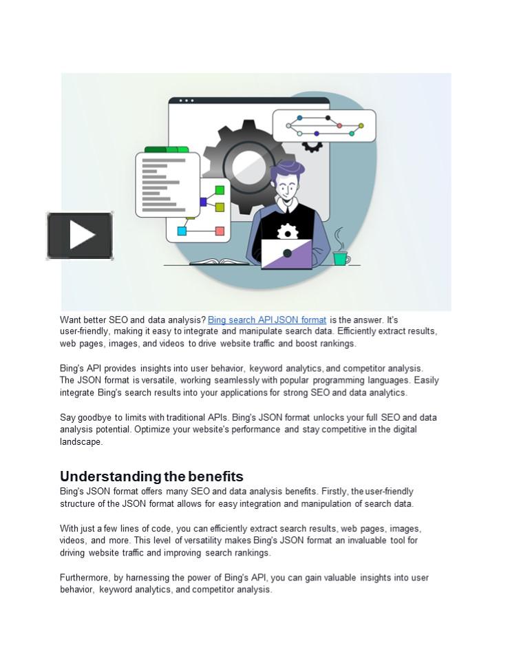 Ppt Unlocking Seo Power Exploring The Benefits Of Bing Search Api S Json Format For Enhanced